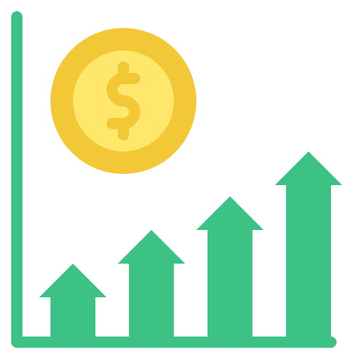 Growth development progression business and finance icon Growth development progression business and finance icon