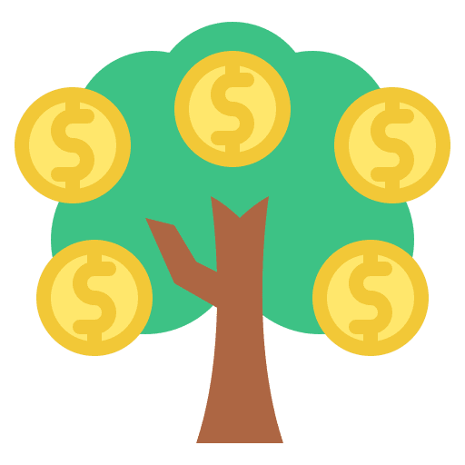 Growth successful money currency icon Growth successful money currency icon