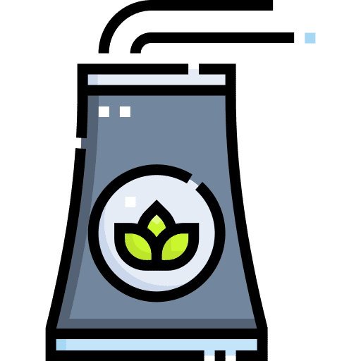 Nuclear plant radiation ecology and environment eco icon Nuclear plant radiation ecology and environment eco icon