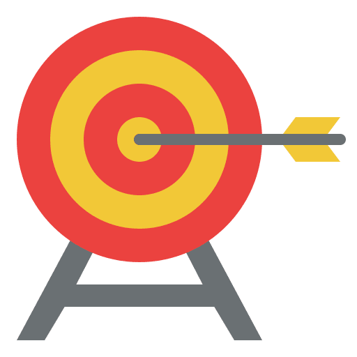 Target focus sports and competition dartboard icon Target focus sports and competition dartboard icon