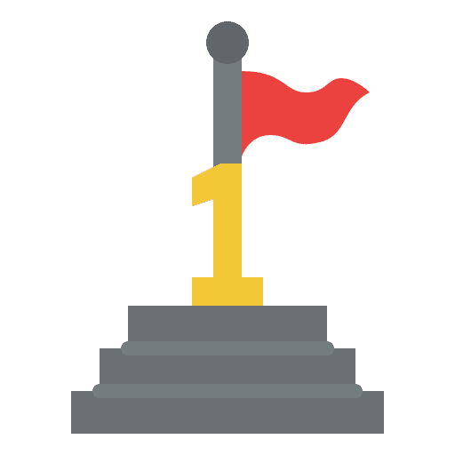 Winner steps milestone target icon Winner steps milestone target icon