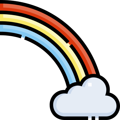 Rainbow seasonal nature weather icon Rainbow seasonal nature weather icon