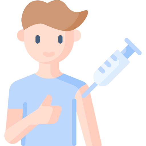 Vaccination medicine healthcare brown hair icon