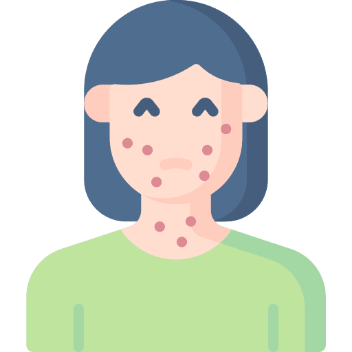 Allergy illness skin allergy caucasian icon Allergy illness skin allergy caucasian icon