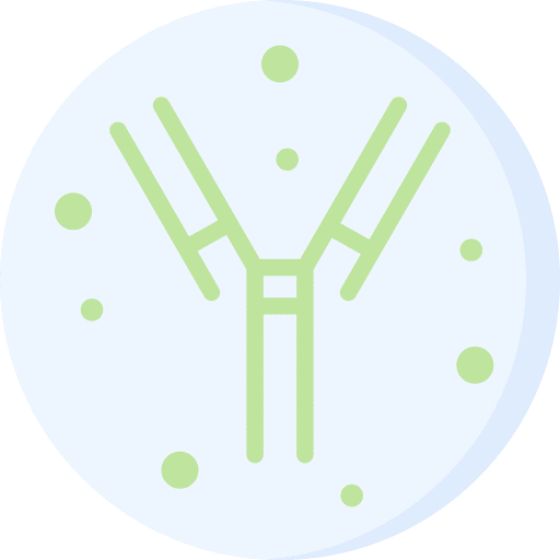 Antibody healthcare and medical antibodies cell icon