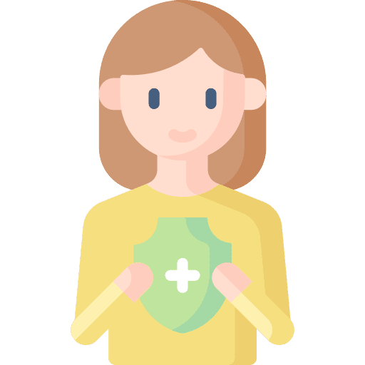 Immunity woman caucasian brown hair icon Immunity woman caucasian brown hair icon