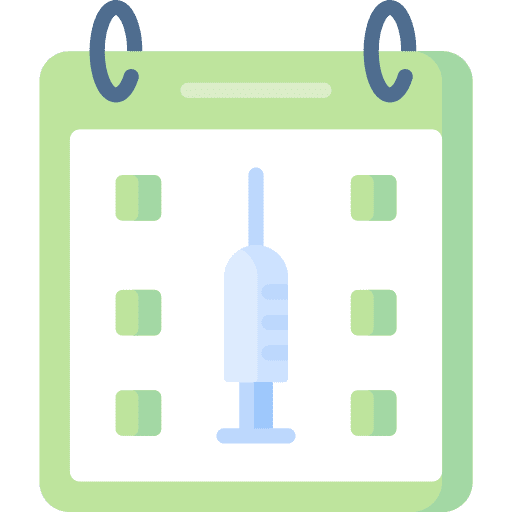 Calendar syringe vaccination medical appointment icon Calendar syringe vaccination medical appointment icon