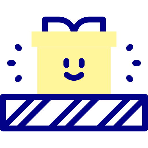 Gift box smile happiness present icon