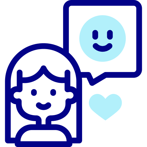 Girl chat message conversation icon Girl chat message conversation icon