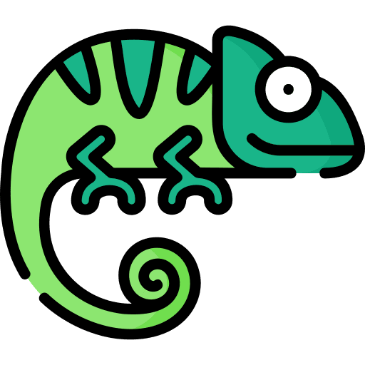Chameleon wild life nature zoo icon