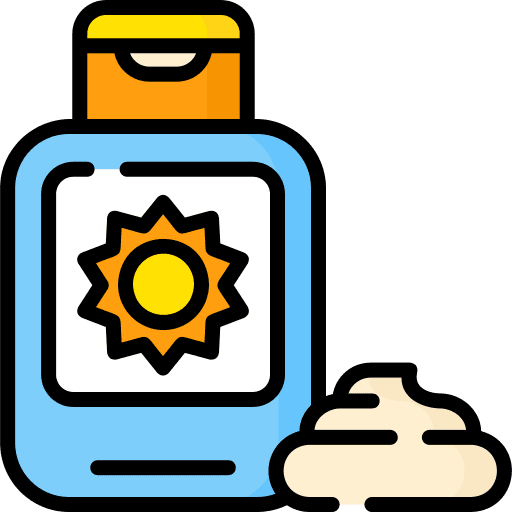 Sunblock healthcare and medical sun block holidays icon