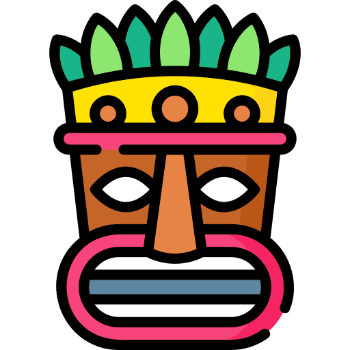 Mask polynesian ritual mask icon Mask polynesian ritual mask icon