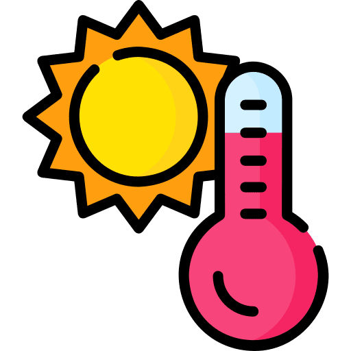 Hot climate mercury sun icon Hot climate mercury sun icon