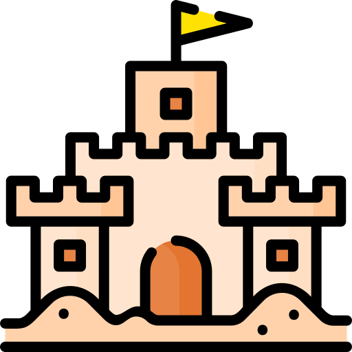 Sand castle summer sand castle sand toy icon Sand castle summer sand castle sand toy icon