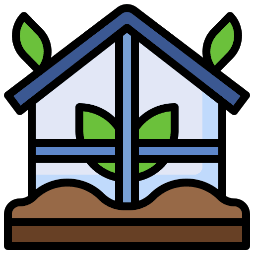 Greenhouse leaves greenhouse sprout icon Greenhouse leaves greenhouse sprout icon