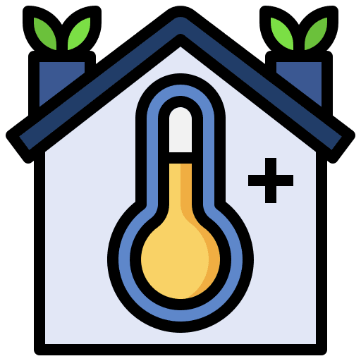 Temperature farming and gardening leaf greenhouse icon Temperature farming and gardening leaf greenhouse icon