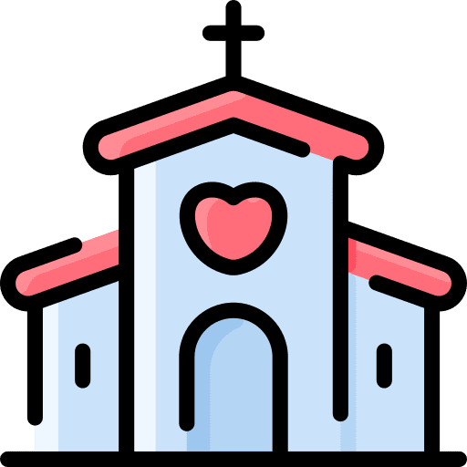 Church heart love christian icon