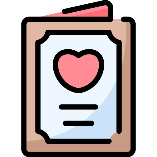 Wedding card heart communications valentines day icon