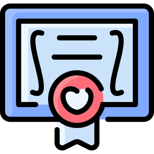 Wedding certificate love and romance wedding contract marriage icon