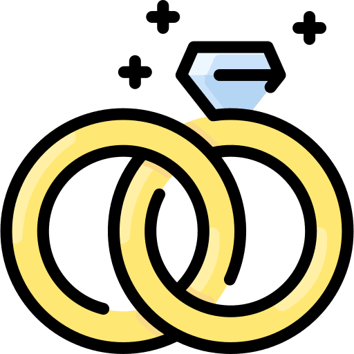 Wedding rings marital status jewel engagement ring icon
