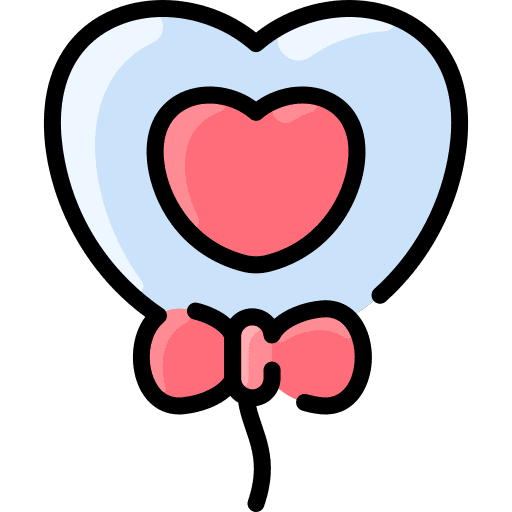 Balloon love wedding valentines day icon