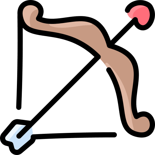 Bow bow cupid valentines day icon