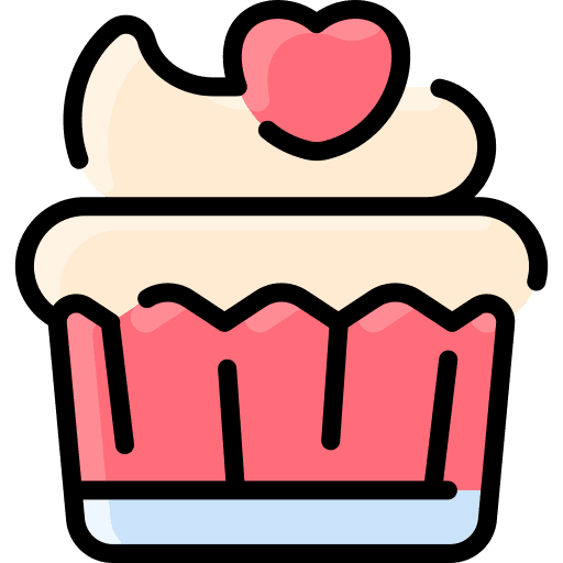 Cupcake sweet food and restaurant dessert icon