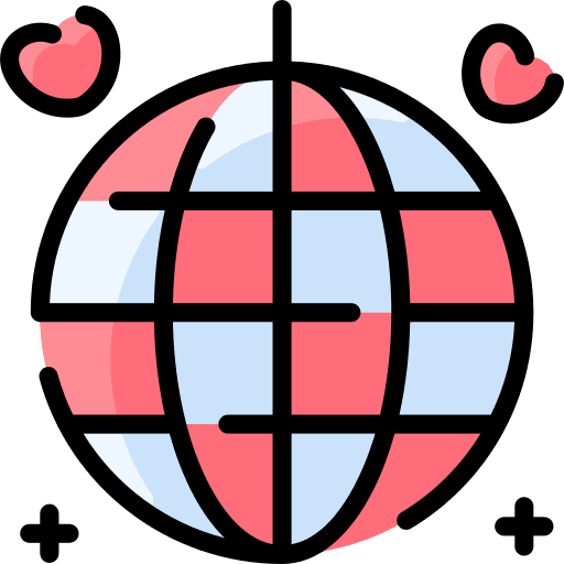 Disco ball disco ball heart mirror ball icon