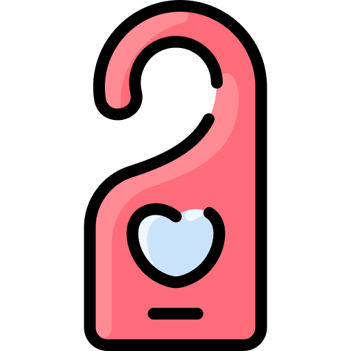 Do not disturb door sign honeymoon signaling icon