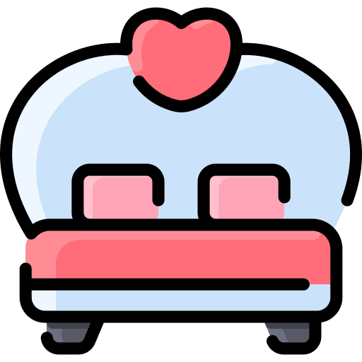 Double bed honeymoon double bed married icon