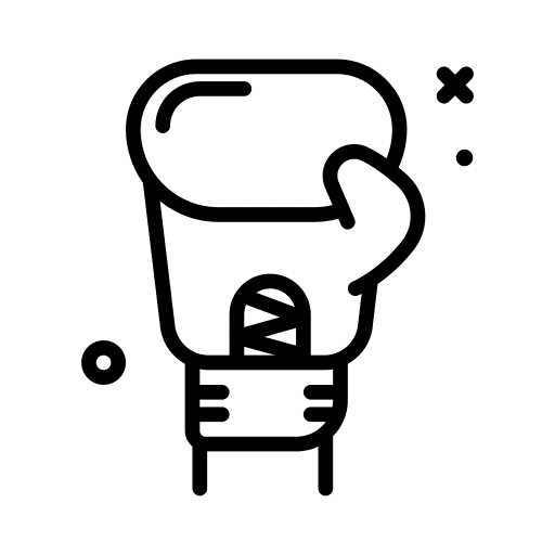 Boxing glove punch fight athlete icon