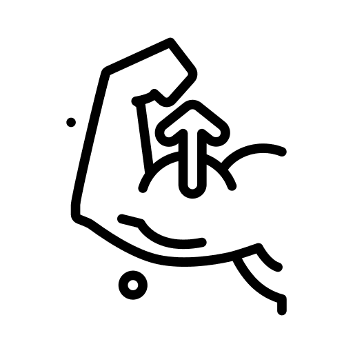 Grow muscle body part biceps icon