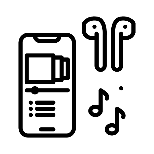 Music player cellphone smartphone app icon