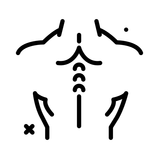 Back workout sports and competition training icon