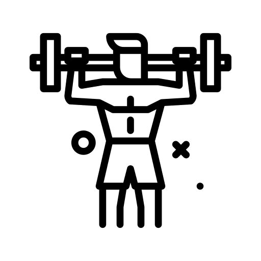 Exercise muscle training man icon