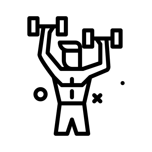 Exercise sports and competition strong muscle icon