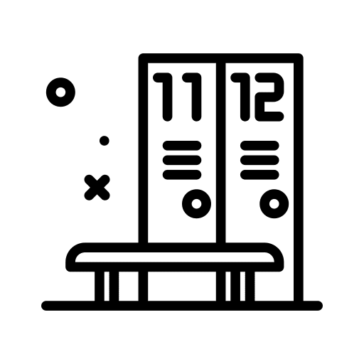 Locker room gym sport storage icon