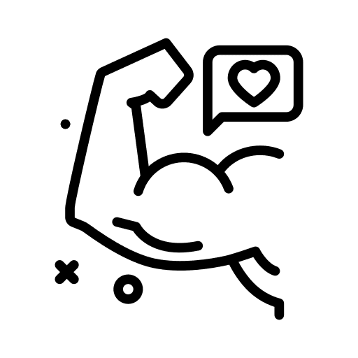 Love human body arm muscle icon