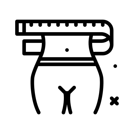 Measure human body sports and competition slim down icon