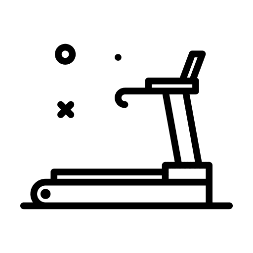 Running machine fitness treadmill icon