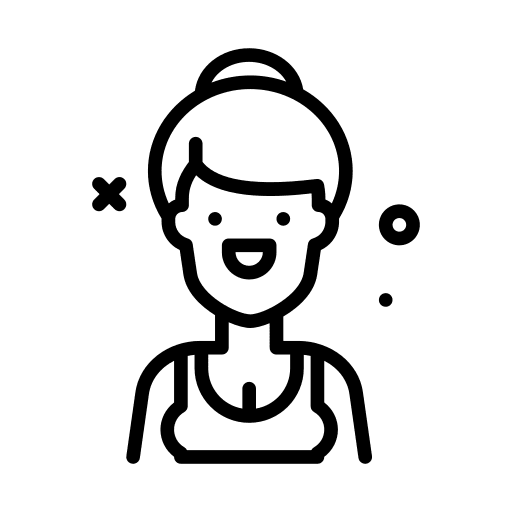 Woman woman training person icon