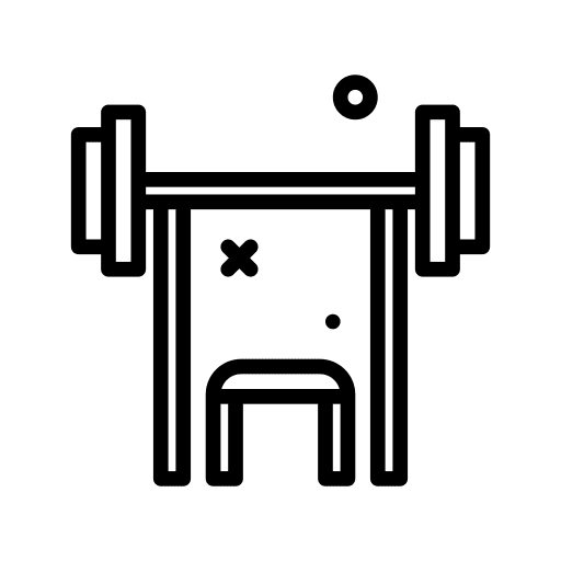 Gym equipment equipment weight bar fitness icon