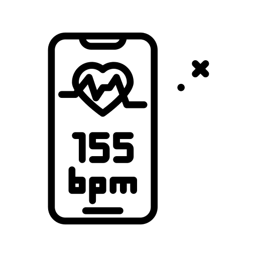 Heart beating heart beating smartphone sport icon