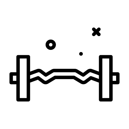 Weight bar lift weight bar training icon