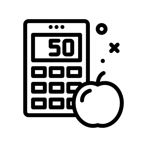 Calculator healthcare and medical technology calories calculator icon