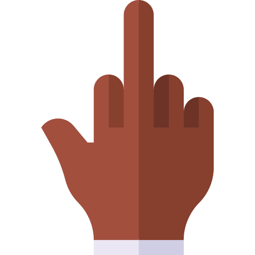 Middle finger hands and gestures protest gesture icon