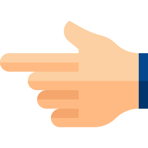 Pointing left interface hands and gestures gesture icon