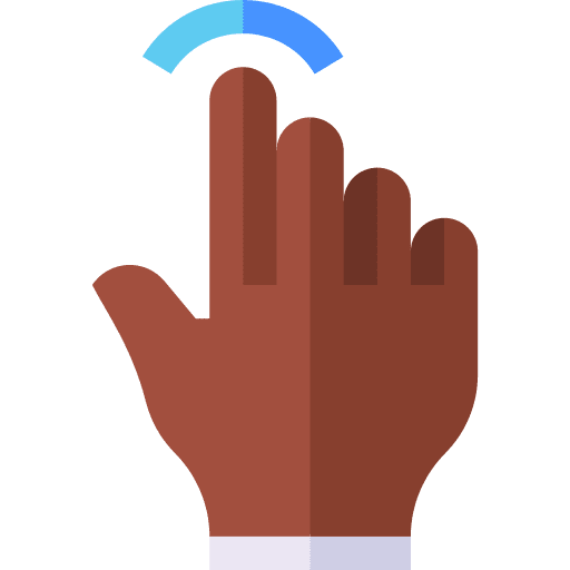Tap multimedia option gestures finger icon