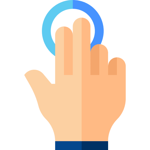 Touch touch screen phone touch hand icon