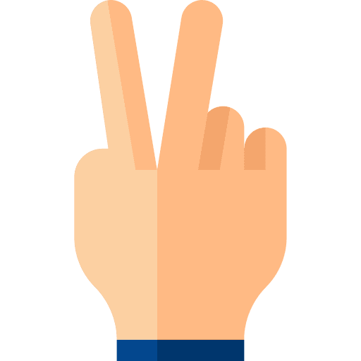 Victory hands and gestures fingers peace icon